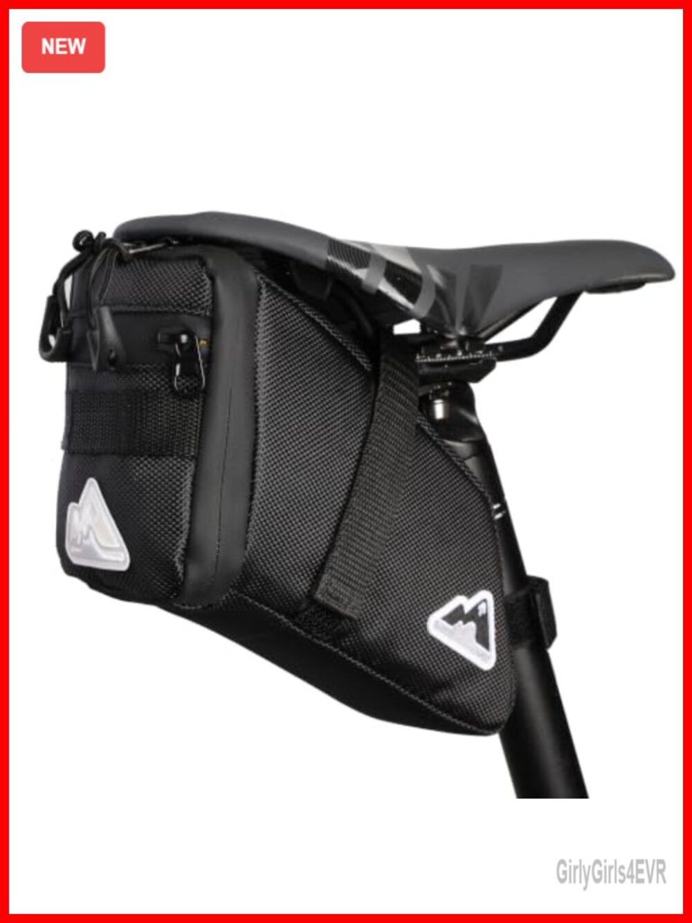 Bike Saddle Bag 1L Under Seat Bicycle Wedge Bag Waterproof Reflective